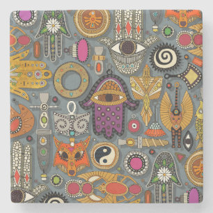 Dessous-de-verre En Pierre DESSOUS DE VERRE d'ardoise TALISMANS