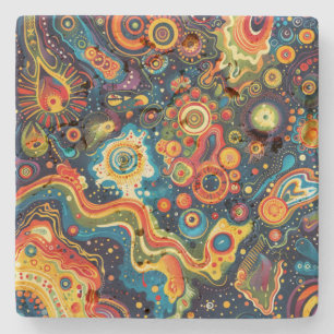 Dessous-de-verre En Pierre Dessous de verre d'art hippie