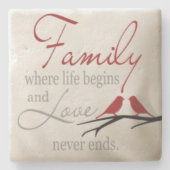 Dessous-de-verre En Pierre Dessous de verre de calcaire (Devant)