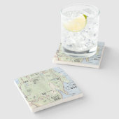 Dessous-de-verre En Pierre Dessous de verre de carte d'Acadia (Côté)