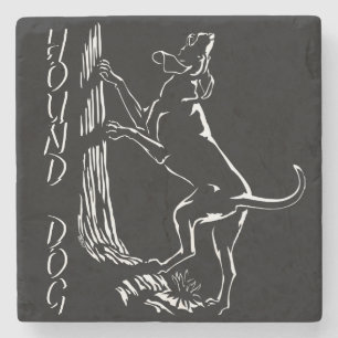 Dessous-de-verre En Pierre Dessous de verre de chasse de chien Dessous de ver
