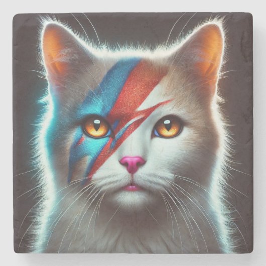 Dessous-de-verre En Pierre Dessous de verre de chat ! (Devant)