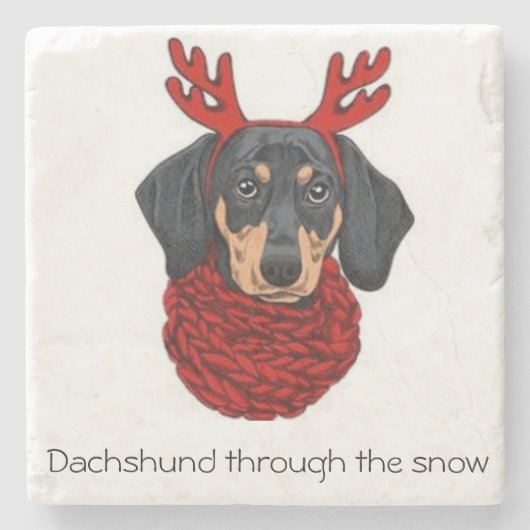 Dessous-de-verre En Pierre Dessous de verre de Dachshund (Devant)