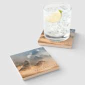 Dessous-de-verre En Pierre Dessous de verre de grès de Yellowstone-Les Loups (Côté)