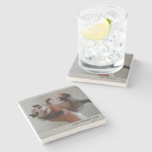 Dessous-de-verre En Pierre Dessous de verre de marbre avec l'opossum (Côté)