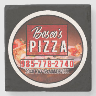 Dessous-de-verre En Pierre Dessous de verre de marbre de la pizza de Bosco