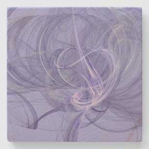 Dessous-de-verre En Pierre Dessous de verre de pierre Carré fractée bleu