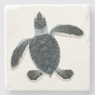 Dessous-de-verre En Pierre Dessous de verre de pierre de Hatchling de tortue