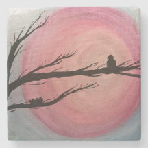 Dessous de verre de pierre de la montre d'une mère