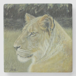 Dessous-de-verre En Pierre "Dessous de verre de pierre de la reine de lion"