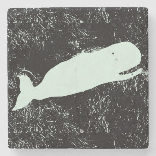 Dessous-de-verre En Pierre dessous de verre de pierre de marbre de baleine