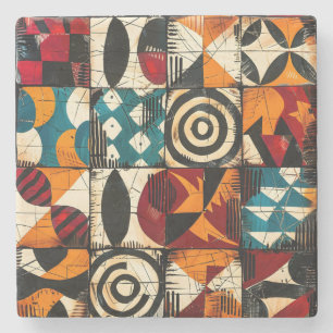 Dessous-de-verre En Pierre Dessous de verre de pierre de Motif Tribal Africai