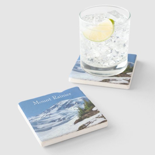 Dessous-de-verre En Pierre Dessous de verre de pierre de Mt.Rainier (Côté)