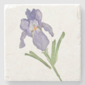 Dessous-de-verre En Pierre Dessous de verre De Pierre De Peinture Fleur Iris  (Devant)