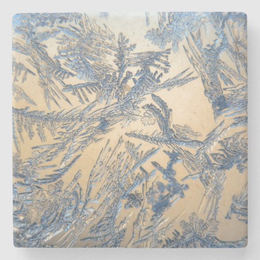 Dessous-de-verre En Pierre Dessous de verre de pierre gelée d'hiver (Devant)