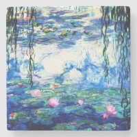 Dessous de verre de pierre Monet Rose Water Lys