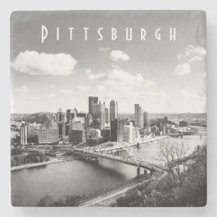 Dessous-de-verre En Pierre Dessous de verre de Pierre Skyline de Pittsburgh