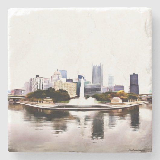Dessous-de-verre En Pierre Dessous de verre de Pittsburgh (Devant)