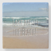 Dessous-de-verre En Pierre Dessous de verre de plage de sable (Devant)