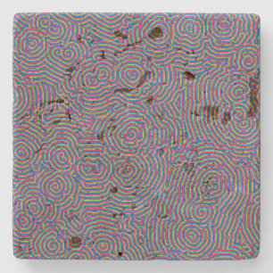 Dessous-de-verre En Pierre Dessous de verre de travertin de spirales