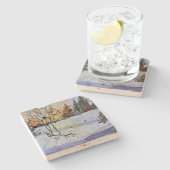 Dessous-de-verre En Pierre Dessous de verre de Travertine (Côté)