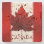 Dessous-de-verre En Pierre Dessous de verre Drapeau du Canada Dessous de verr (Devant)