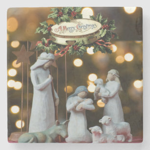 Dessous-de-verre En Pierre Dessous de verre en marbre de Noël