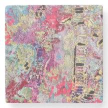 Dessous de verre en marbre de peau de serpent Gras