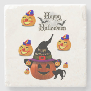 Dessous-de-verre En Pierre Dessous de verre en marbre Halloween