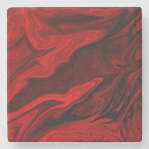 Dessous-de-verre En Pierre Dessous de verre en marbre rouge - Décor du dîner