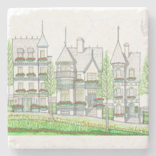 Dessous-de-verre En Pierre Dessous de verre en marbre Victorian Home