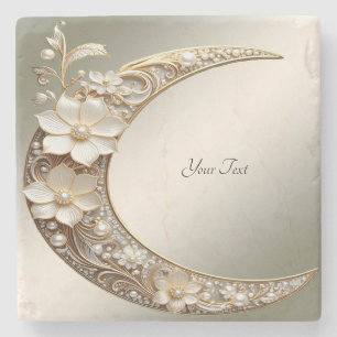Dessous-de-verre En Pierre Dessous de verre en pierre à cadre de lune croissa