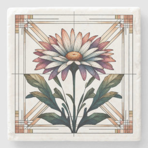 Dessous-de-verre En Pierre Dessous de verre en pierre Art déco Daisy