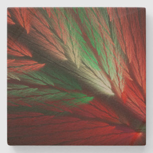 Dessous-de-verre En Pierre Dessous de verre en pierre Carré coloré en plumes 