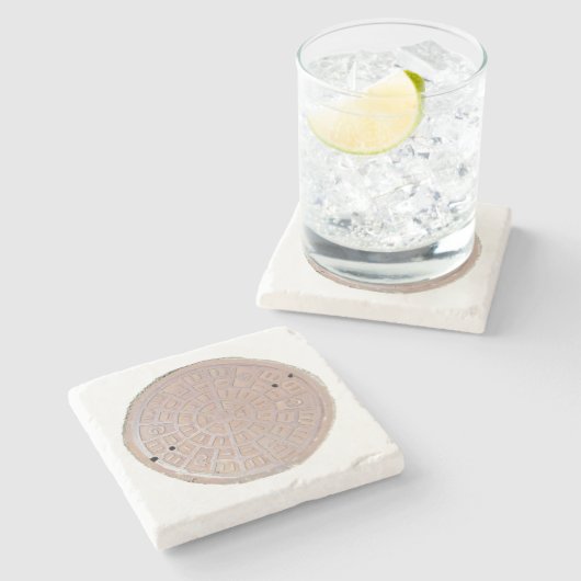 Dessous-de-verre En Pierre Dessous de verre en pierre - Couvercle en fer (Côté)