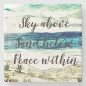 Dessous-de-verre En Pierre Dessous de verre en pierre d'art de la plage (Devant)