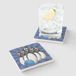 Dessous-de-verre En Pierre Dessous de verre en pierre de Bowling Penguins