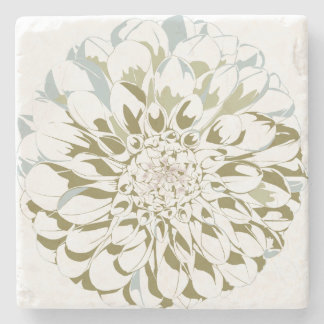 Dessous-de-verre En Pierre Dessous de verre en pierre de fleur - dahlia