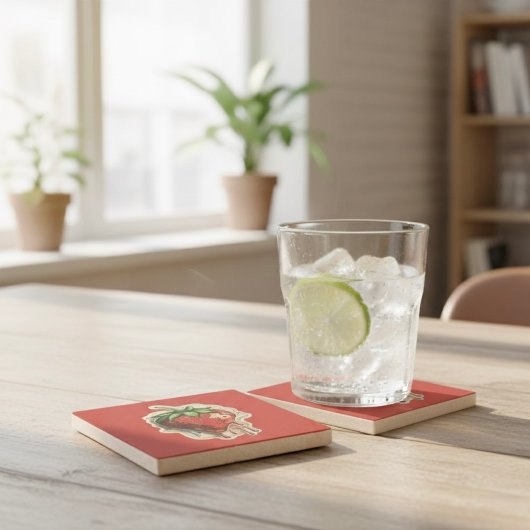 Dessous-de-verre En Pierre Dessous de verre en pierre de fraise