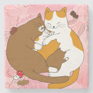 Dessous-de-verre En Pierre Dessous de verre en pierre de la famille des chats