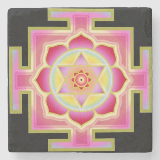 Dessous-de-verre En Pierre Dessous de verre en pierre de Lakshmi yantra (Devant)