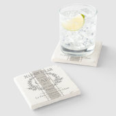 Dessous-de-verre En Pierre Dessous de verre en pierre de marbre (Côté)