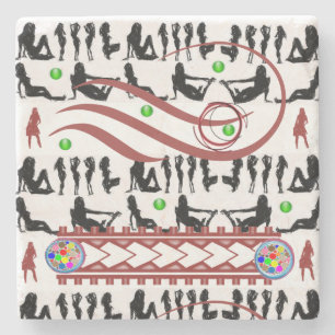 Dessous-de-verre En Pierre Dessous de verre en pierre de marbre