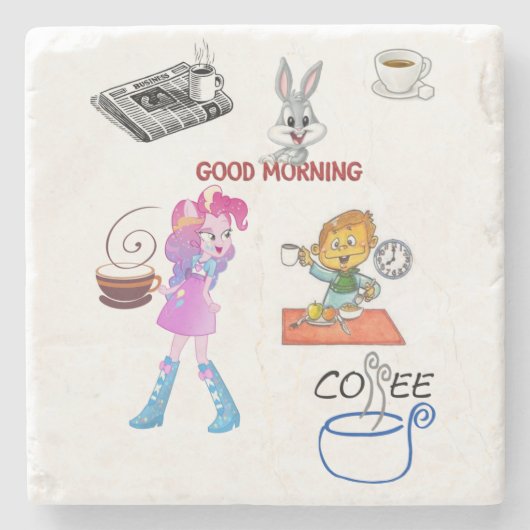 Dessous-de-verre En Pierre Dessous de verre en pierre de marbre (Devant)