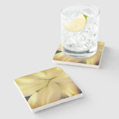 Dessous-de-verre En Pierre Dessous de verre en pierre de marbre blanc Lillum (Côté)