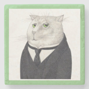 Dessous-de-verre En Pierre DESSOUS DE VERRE en pierre de marbre BUTLER CAT