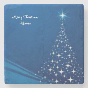 Dessous-de-verre En Pierre Dessous de verre en pierre de marbre de neige Noël