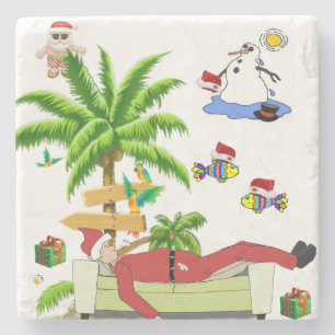 Dessous-de-verre En Pierre Dessous de verre en pierre de marbre de Noël, Summ