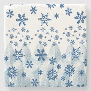 Dessous-de-verre En Pierre Dessous de verre en pierre de marbre de Snowflake