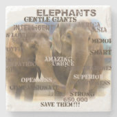 Dessous-de-verre En Pierre Dessous de verre en pierre de marbre Eléphants Ext (Devant)